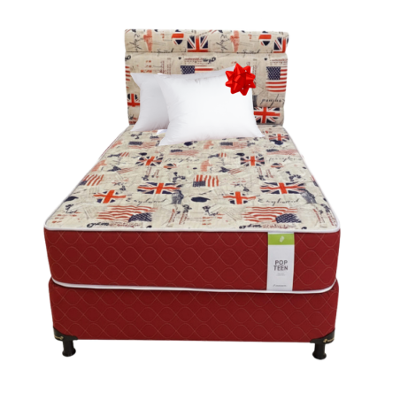 SOMMIER + CABECERA SUPER SPUMA POP TEEN 120 X190