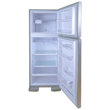 Heladera whirlpool wrm45bk 400/375l evox frio seco panel