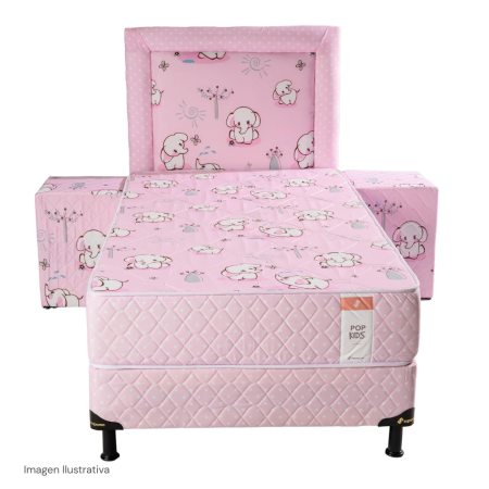 SOMMIER JUEGO COMPLETO SUPER SPUMA POP KIDS 100X190