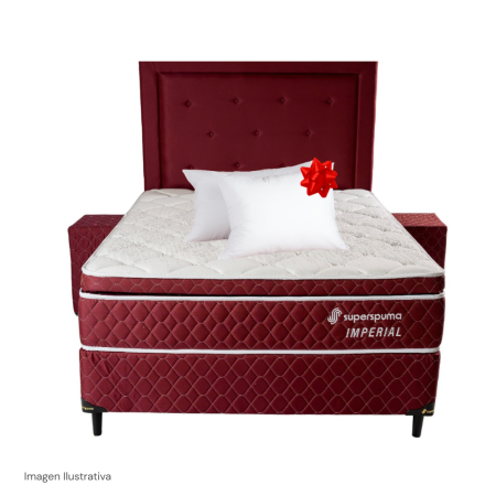 SOMMIER SUPER SPUMA IMPERIAL JUEGO COMPLETO 140X190
