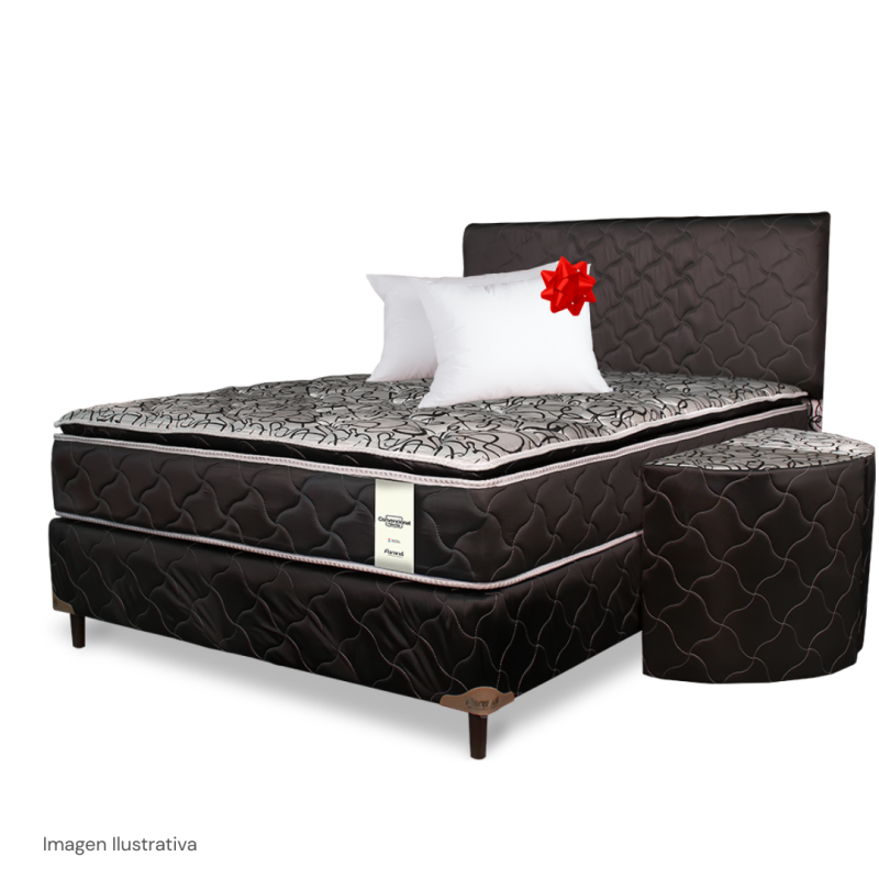 SOMMIER PARANA NEO CONVENCIONAL JUEGO COMPLETO 120X190