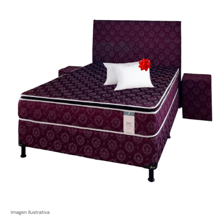 JUEGO SOMIER POP PLUS 1,40 X 1,90 70K SUPERSPUMA