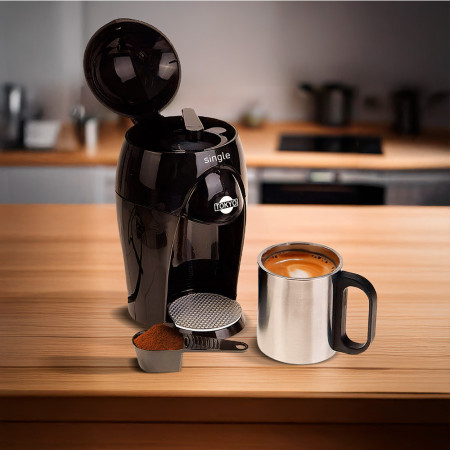 CAFETERA PERSONAL TOKYO SINGLE C/TAZA ACERO INOX INCLUIDA 350W