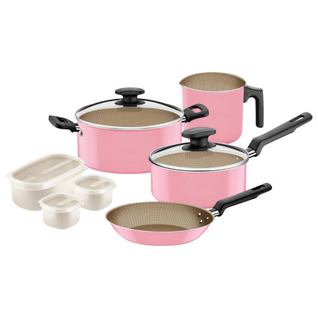 Juego de Ollas Tramontina New Turquia 7 piezas Rosa