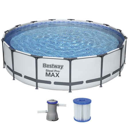 Piscina Bestway Estructura Redonda 4.678 litros Steel Pro Max con Filtro