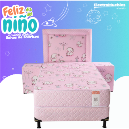 Somier Super Spuma Pop Kids Nena