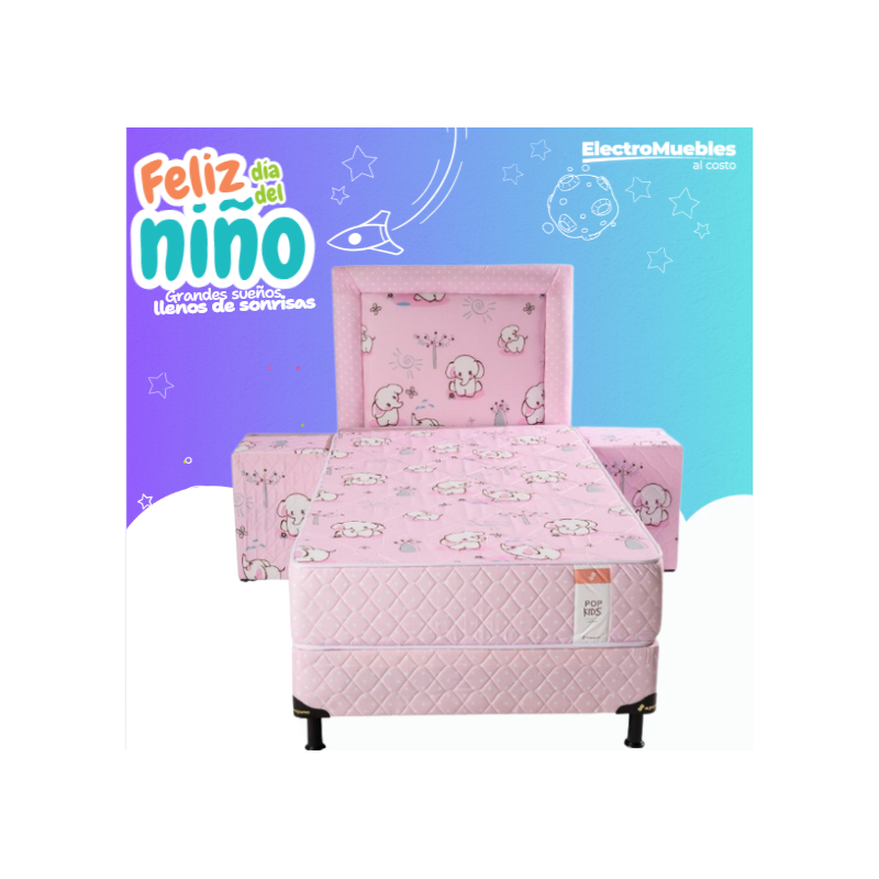 Somier Super Spuma Pop Kids Nena