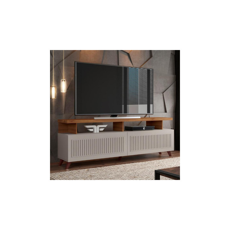 RACK BANCADA LONDRES PARA TV DE 65” OFF WHITE/MATE