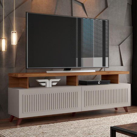 RACK BANCADA LONDRES PARA TV DE 65” OFF WHITE/MATE