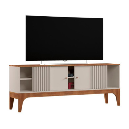 RACK BANCADA FLORENCA PARA TV DE 70” OFF WHITE/MATE