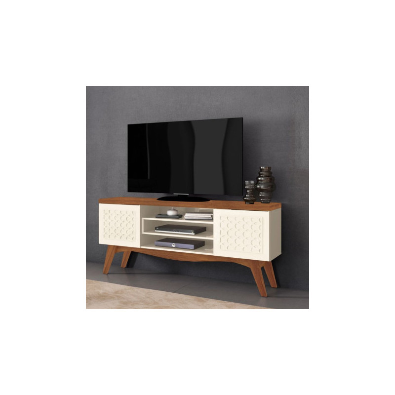 BANCADA LIS PARA TV DE 65"  OFF WHITE/ MATTE