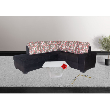 SOFA ESQUINERO AREGUA NEGRO