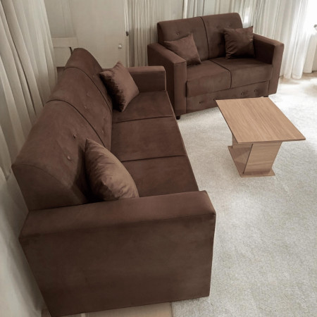 SOFA NEW ITA 3 + 2 LUGARES MARRON