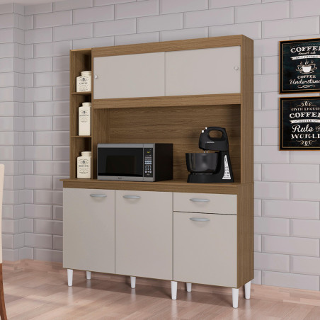 MUEBLE DE COCINA DUDA 1,40 CASTAÑO / OFF WHITE